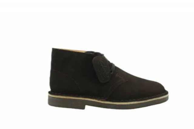 [04836] Clarks Desert Boot Junior Casual Shoes Dark Brown