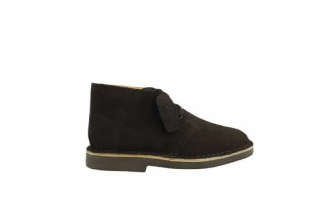 [04836] Clarks Desert Boot Junior Casual Shoes Dark Brown