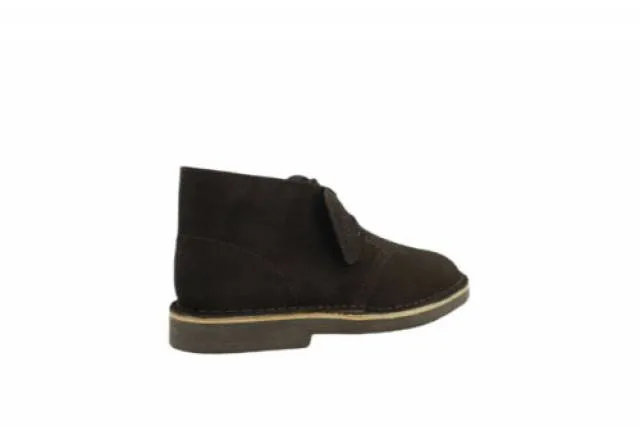 [04836] Clarks Desert Boot Junior Casual Shoes Dark Brown