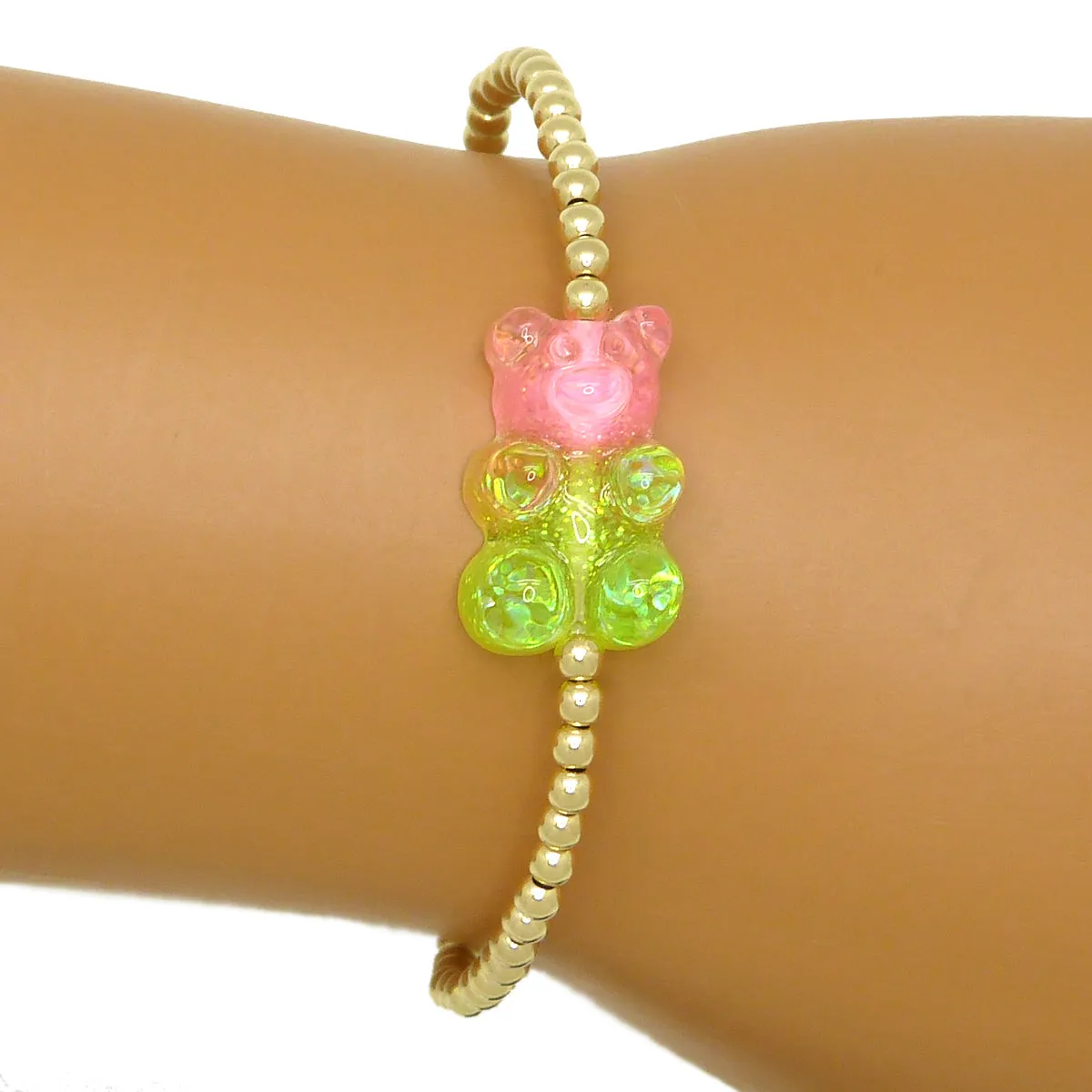 14K Gold Filled Ombre Gummy Bear Bracelet Kids & Adult by bara boheme