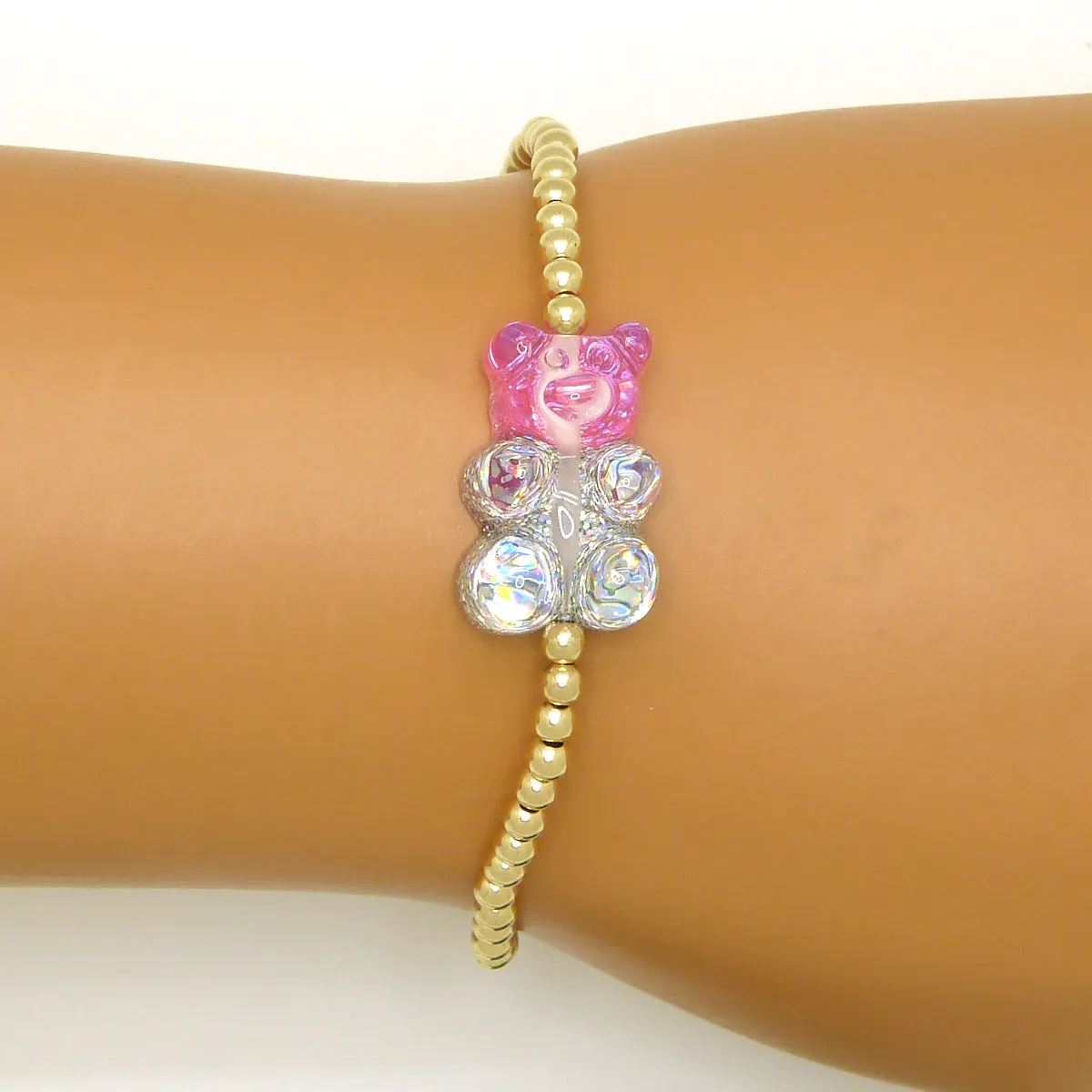 14K Gold Filled Ombre Gummy Bear Bracelet Kids & Adult by bara boheme