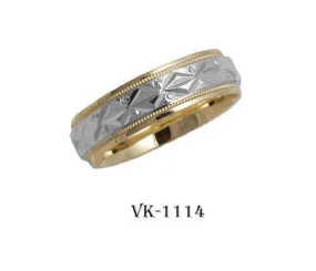 14k Solid Gold Elegant Ladies Modern Traditonal Flat Band 6MM Ring VK1114v