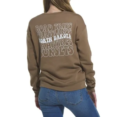 Adult 218 Clothing WoNorth Dakota Campfire Crewneck Sweatshirt