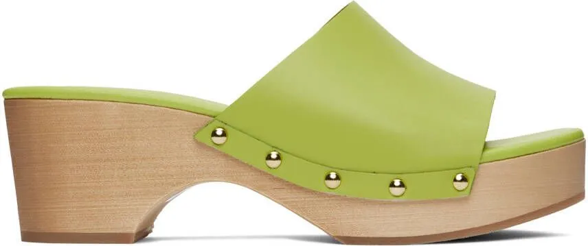 Aeyde Green Bobbie Clogs