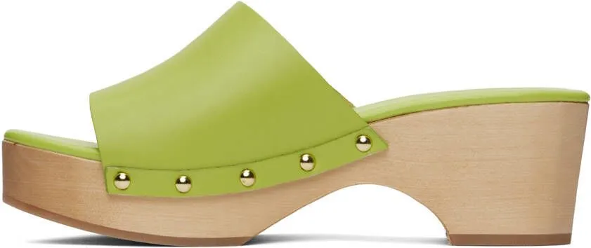 Aeyde Green Bobbie Clogs