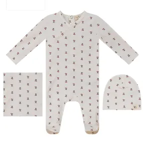 Bebe Bella Off White/Pink Balloon Print Layette Set