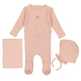 Bee & Dee Blush Pointelle Collection Layette Set