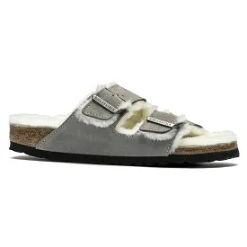 Birkenstock - Arizona Shearling Suede Stone Coin R 1017402