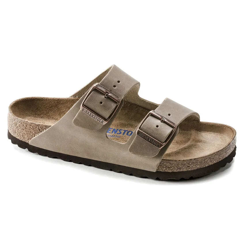 Birkenstock Arizona Soft Footbed Oiled Leather: Tobacco Brown 