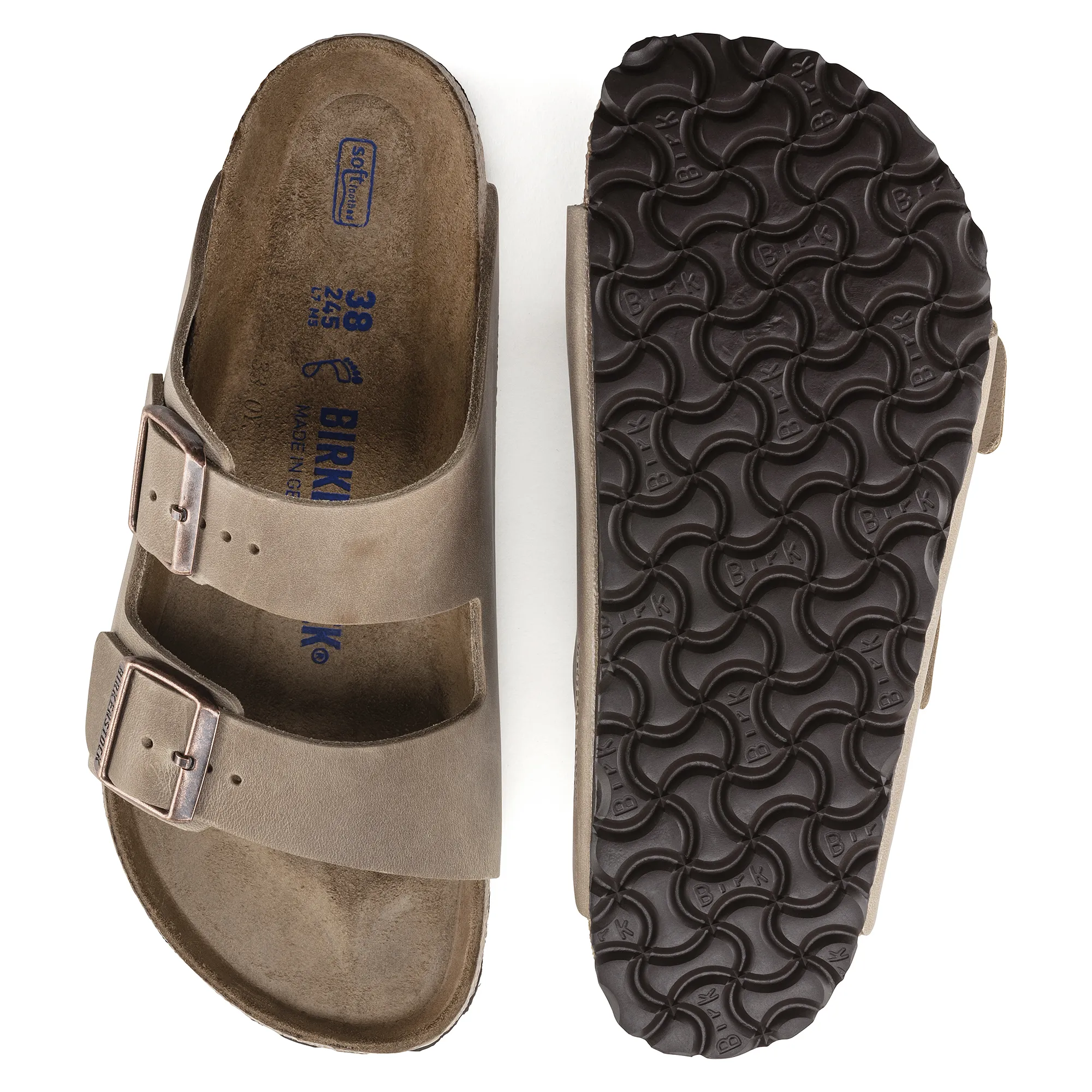 Birkenstock Arizona Soft Footbed Oiled Leather: Tobacco Brown 