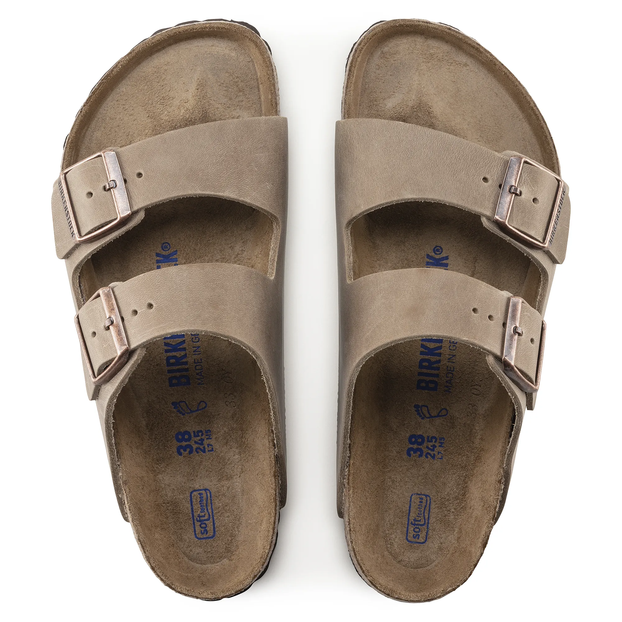 Birkenstock Arizona Soft Footbed Oiled Leather: Tobacco Brown 