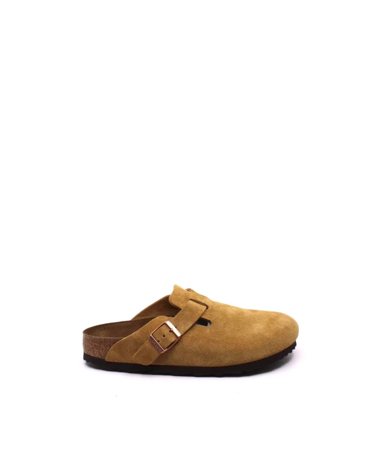 Birkenstock Boston Suede Leather Latte Cream Narrow