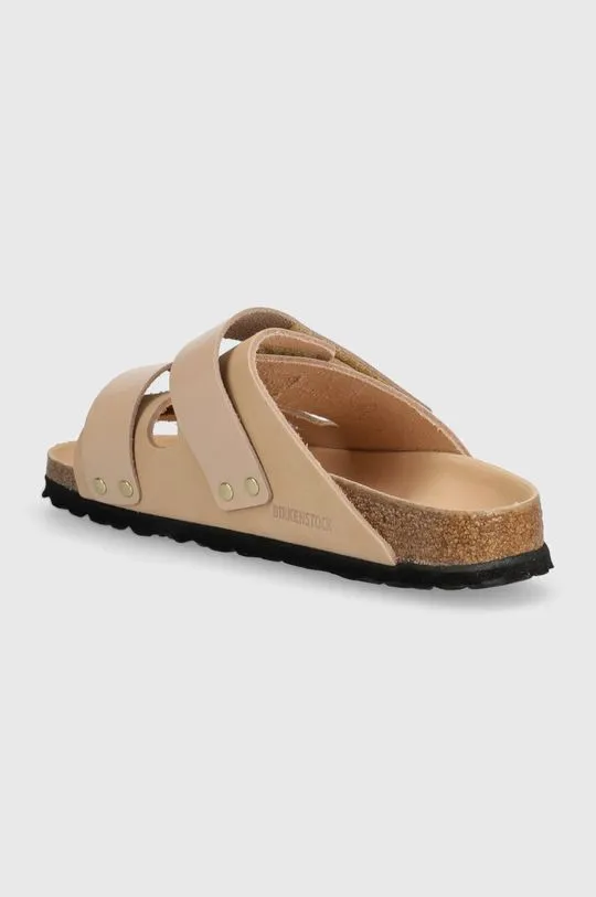 Birkenstock leather sliders Uji women's beige color 1026544