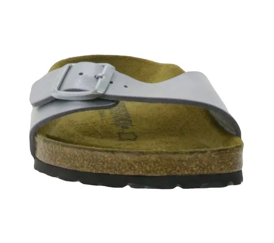 BIRKENSTOCK Madrid Pantoletten Made in Germany Sandale normale Breite 0040411 Silber