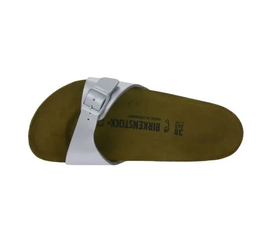 BIRKENSTOCK Madrid Pantoletten Made in Germany Sandale normale Breite 0040411 Silber