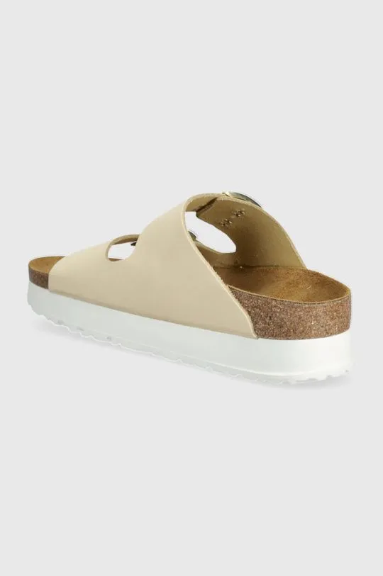 Birkenstock nubuck sliders BIRKENSTOCK X PAPILLIO Arizona Platform Flex beige color 1026924