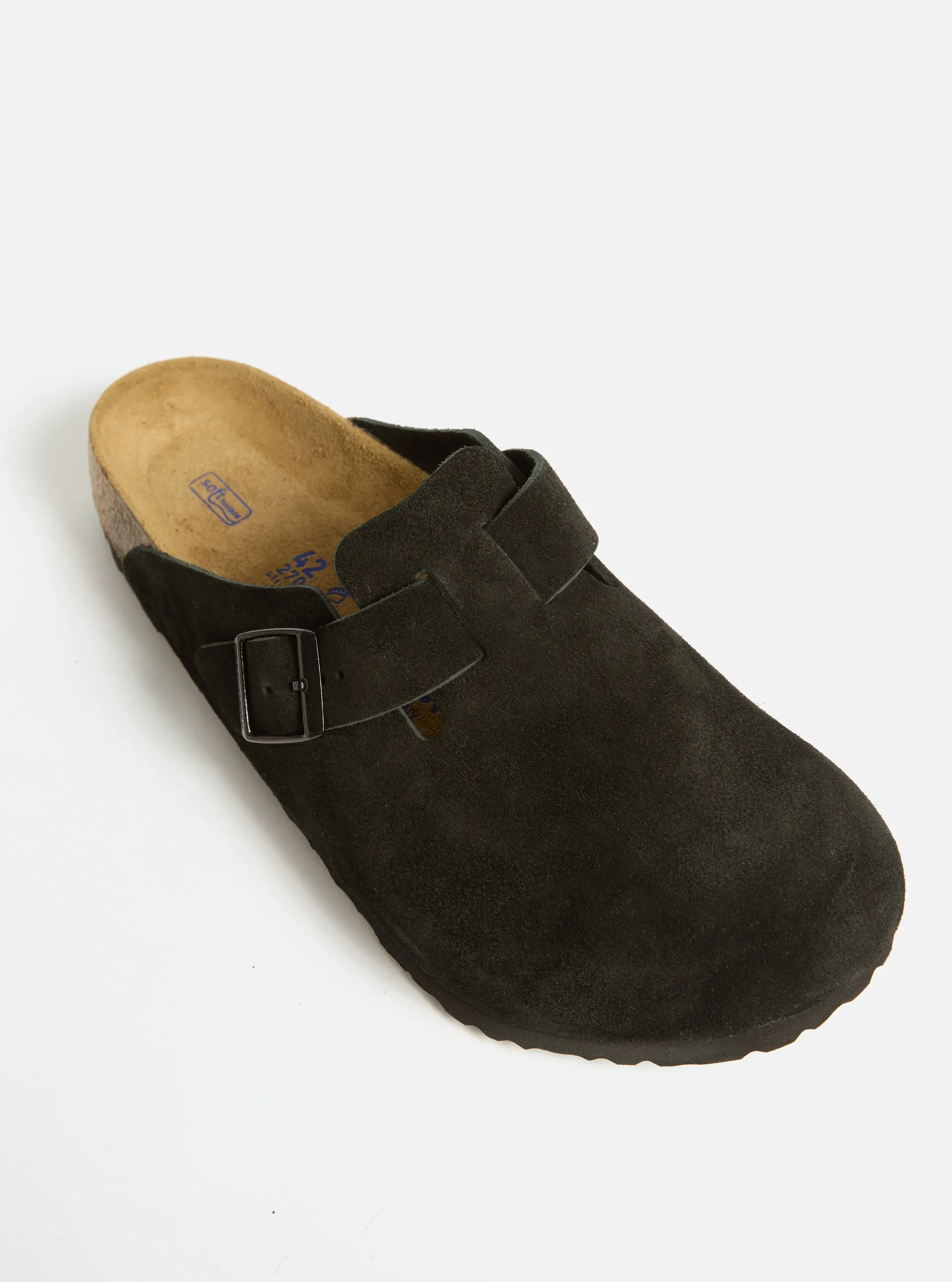 Birkenstock Soft Footbed Boston in Black Suede