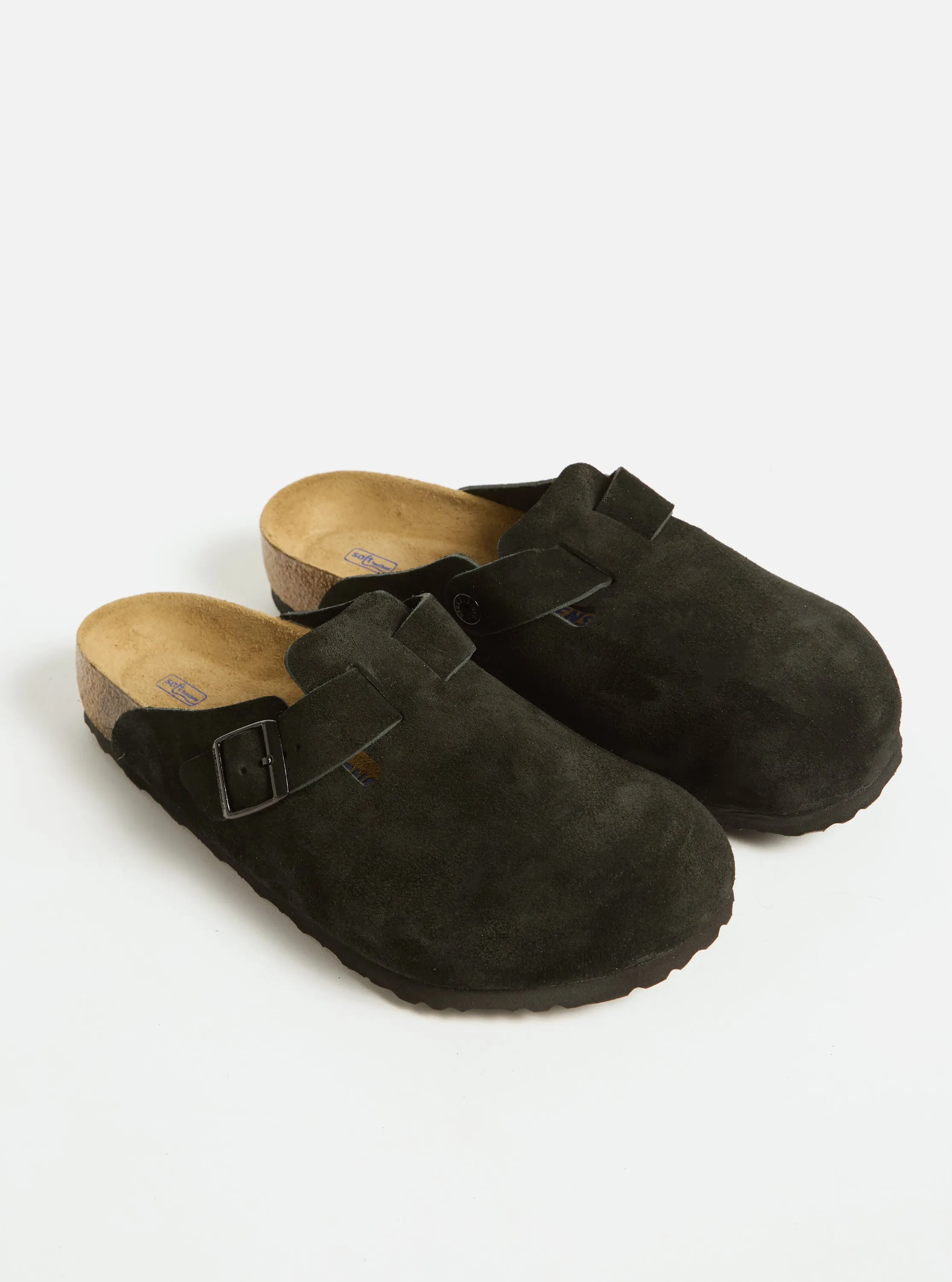 Birkenstock Soft Footbed Boston in Black Suede