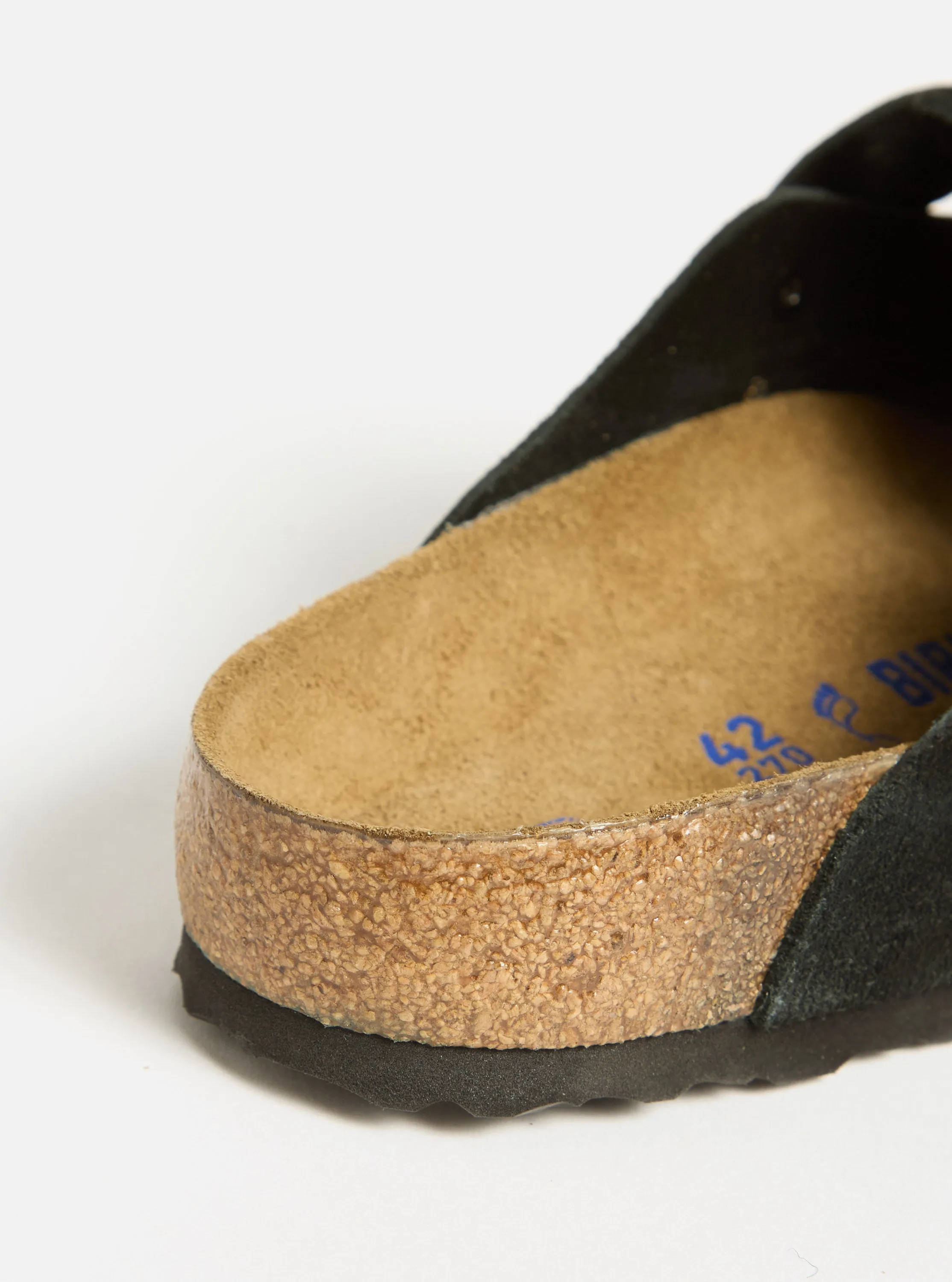 Birkenstock Soft Footbed Boston in Black Suede