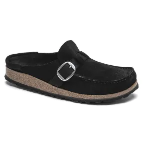 Birkenstock Womens Buckley Suede Leather Clogs-Black