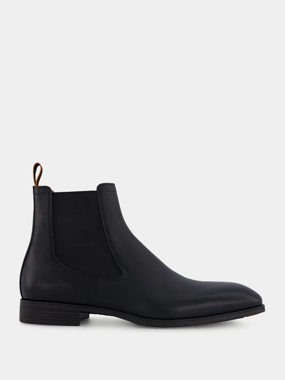 Black Leather Chelsea Boots