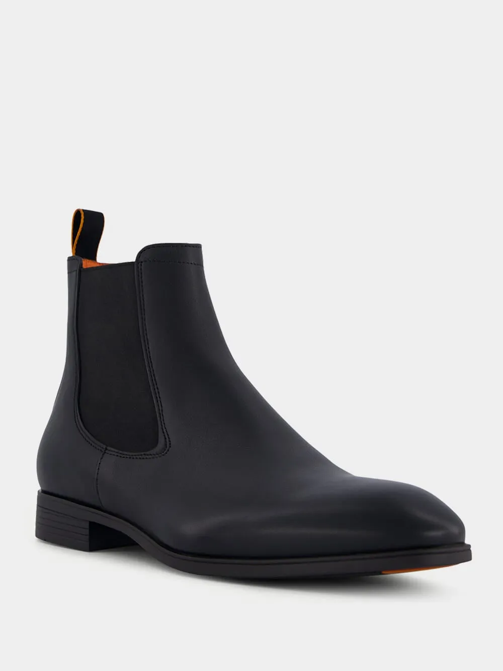 Black Leather Chelsea Boots