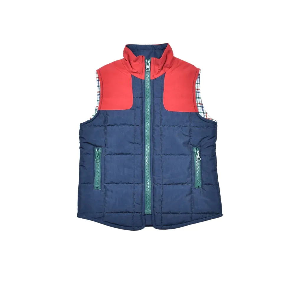 Blue Quail Clothing Co. Vest - Navy & Red Fall ‘24 Plaid