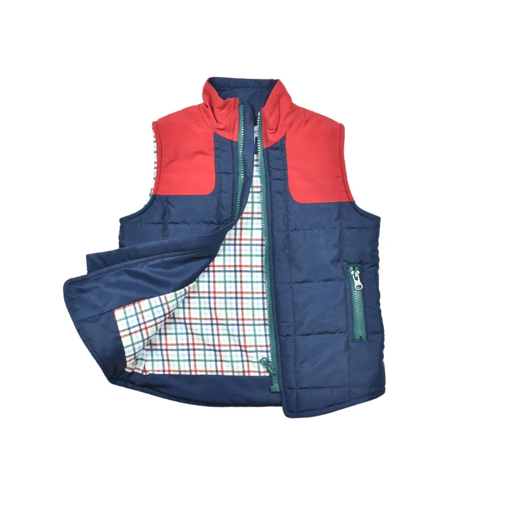 Blue Quail Clothing Co. Vest - Navy & Red Fall ‘24 Plaid