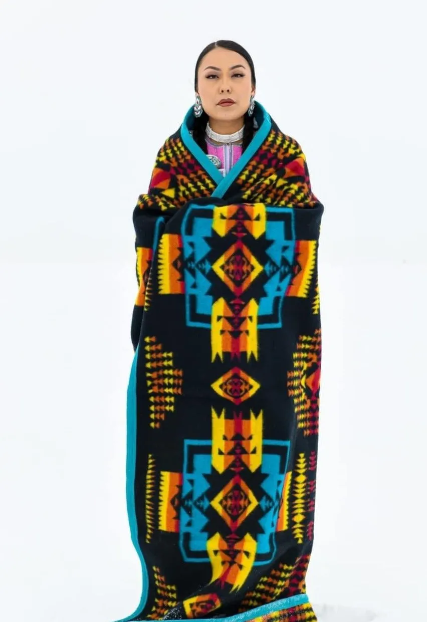 Boy Chief Cotton Blanket - Black