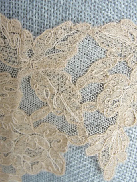 BREATHTAKING Antique French Lace Collar Tambour Embroidered ROSES Flowers Amazing Hand Work Great Gatsby Style Bridal Vintage Cl