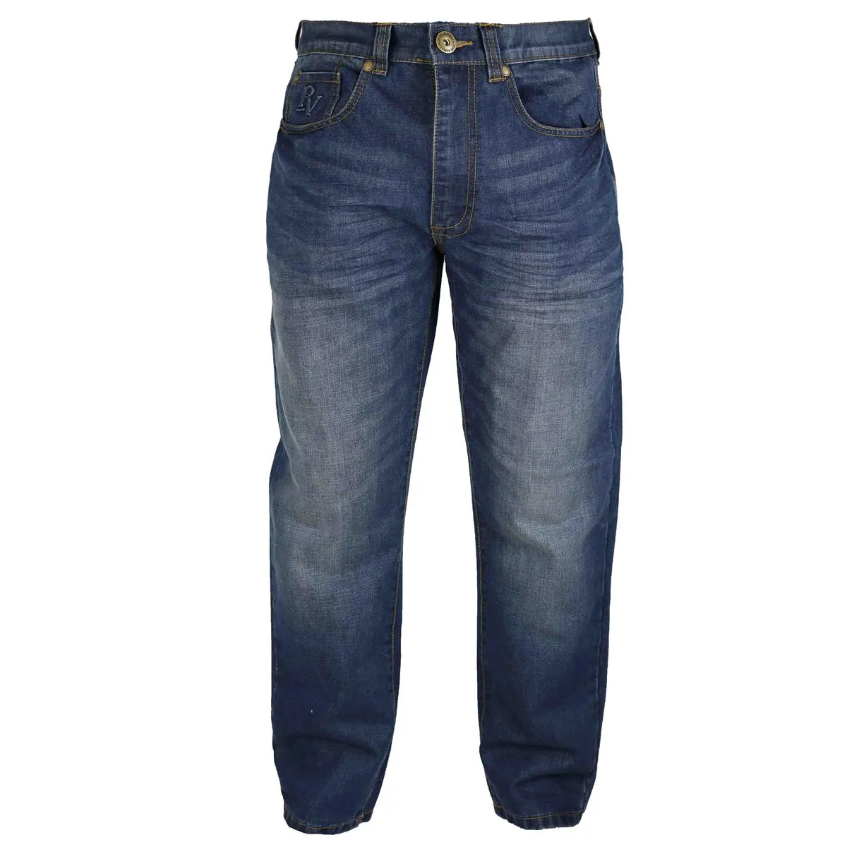 Buy Mens Tapered Fit Jeans by Raphael Valencino with Contrasting Stitching and Faded Design - Fast UK Delivery | Insight Clothin