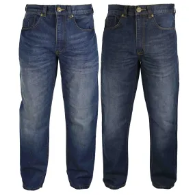 Buy Mens Tapered Fit Jeans by Raphael Valencino with Contrasting Stitching and Faded Design - Fast UK Delivery | Insight Clothin