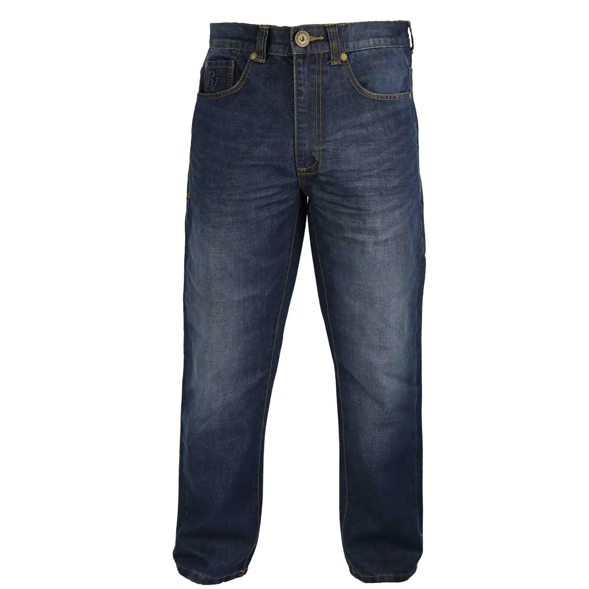 Buy Mens Tapered Fit Jeans by Raphael Valencino with Contrasting Stitching and Faded Design - Fast UK Delivery | Insight Clothin