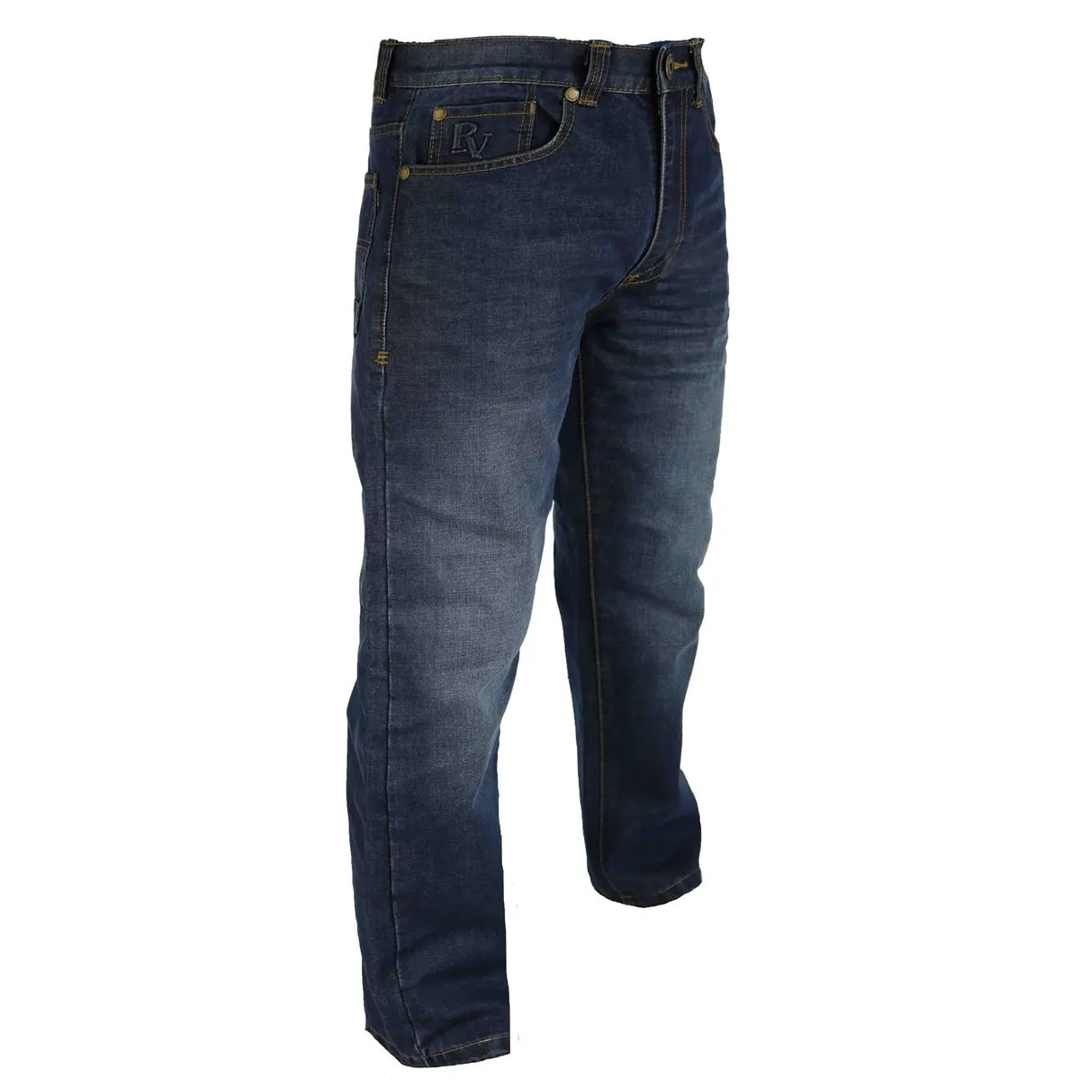 Buy Mens Tapered Fit Jeans by Raphael Valencino with Contrasting Stitching and Faded Design - Fast UK Delivery | Insight Clothin