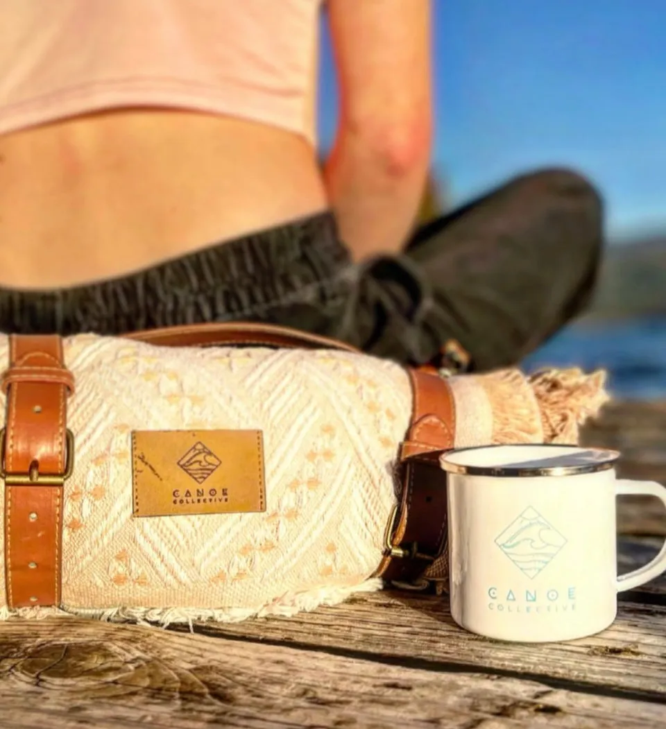 Canoe Collective Picnic/Yoga Throw with carry straps