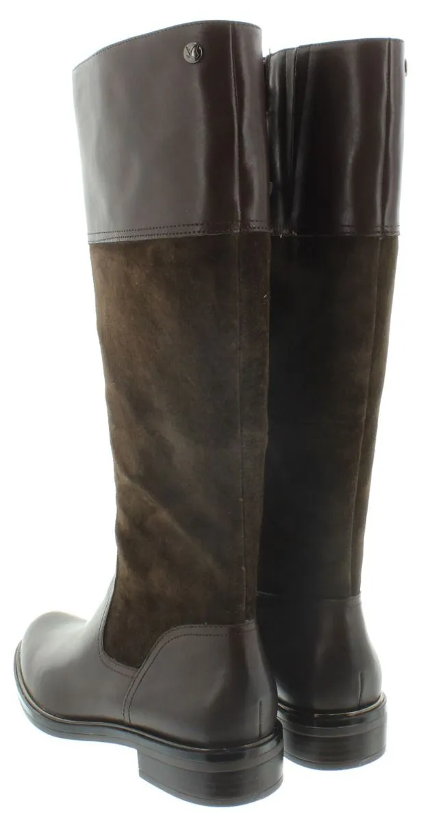 CAPRICE Ladies 25524 Flat Knee Boots In Brown