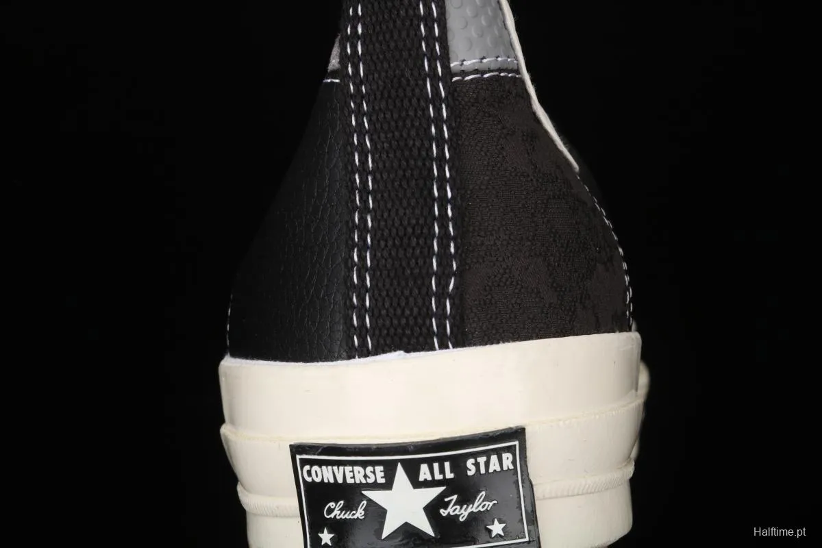 Converse Chuck 70 Converse limited mixed material splicing high-top casual board shoes 163220C