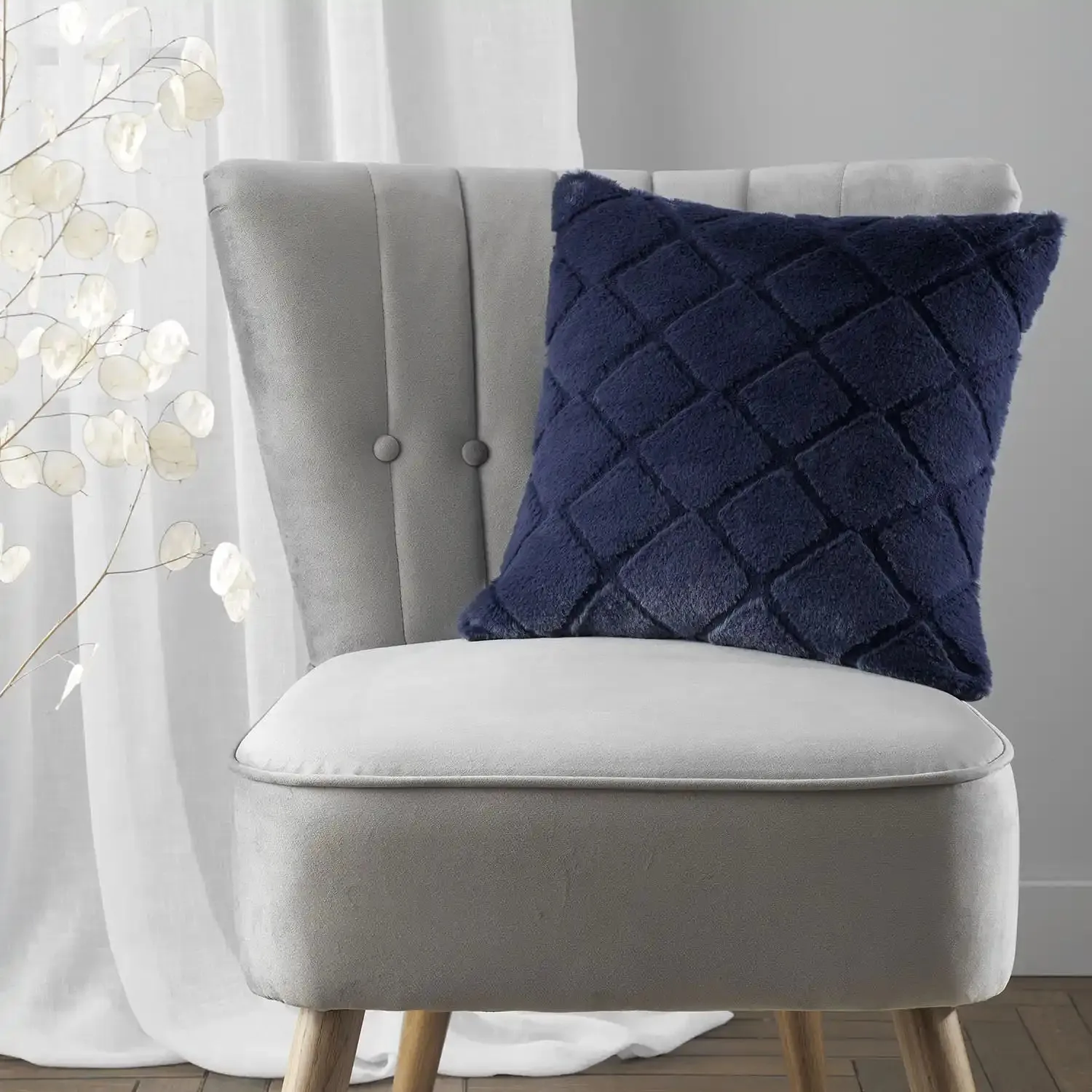 Cosy Diamond Cushion X43 - Navy