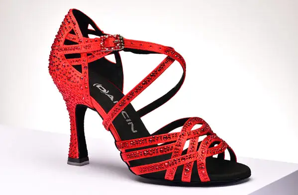 Dancin Red Satin with Strass - 10cm