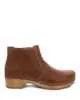 Dansko Womens Barbara Zip Up Boots- Tan Burnished Nubuck