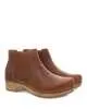 Dansko Womens Barbara Zip Up Boots- Tan Burnished Nubuck