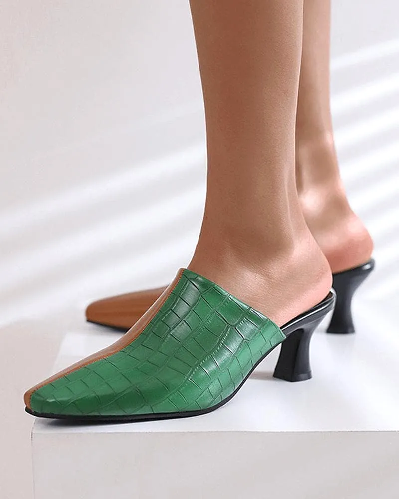 Fashion Color-Blocking Clogs