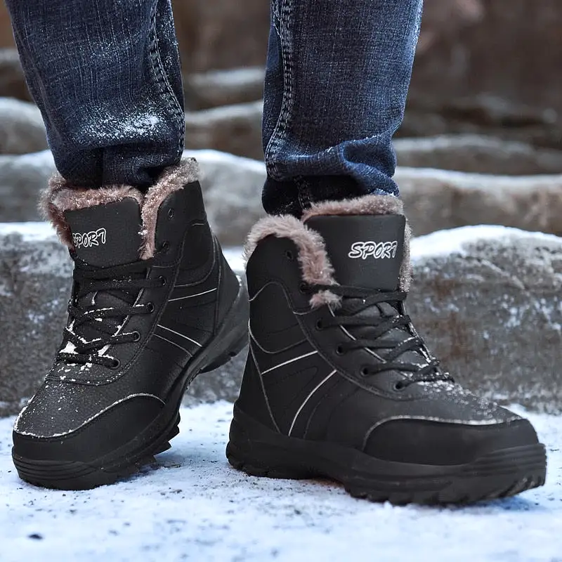 Genuine Leather Fashion Men's Snow Boots