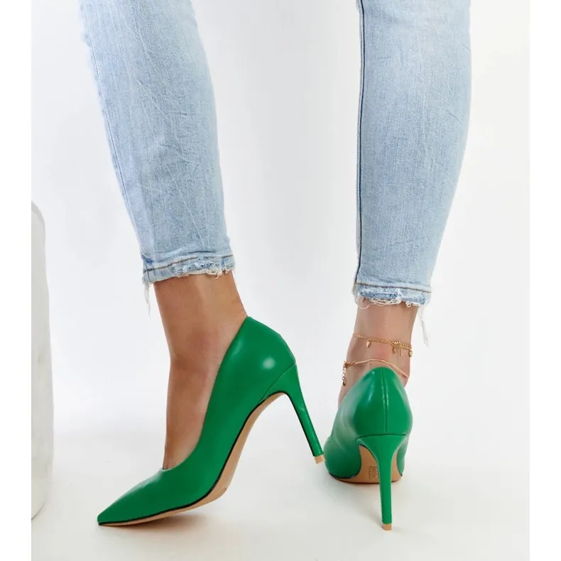 Green classic Yassira high heels