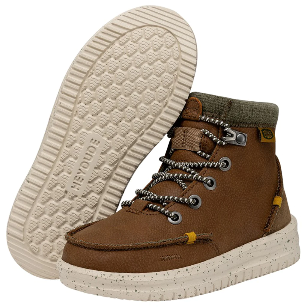 Hey Dude Boys Youth Bradley Boots-Walnut