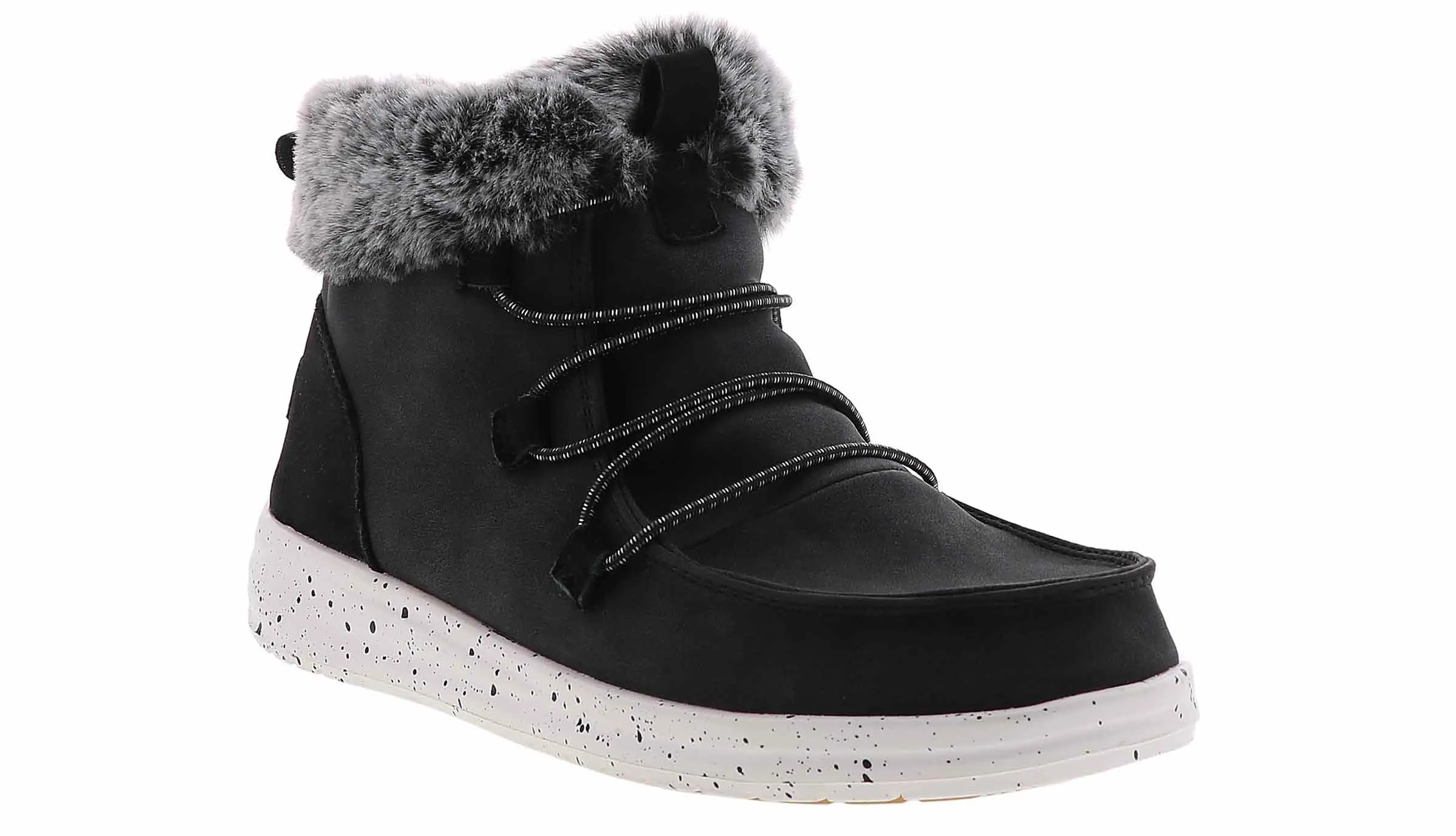 Hey Dude Womens Eloise Slip On Boots- Black