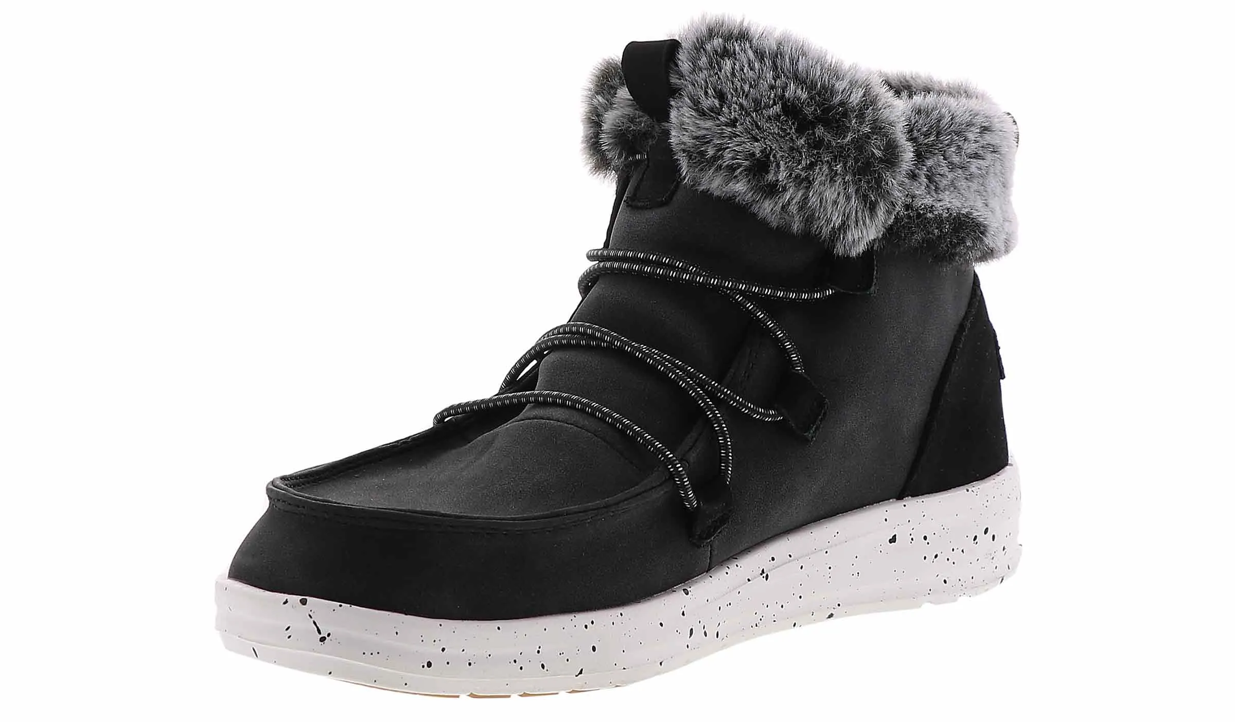 Hey Dude Womens Eloise Slip On Boots- Black