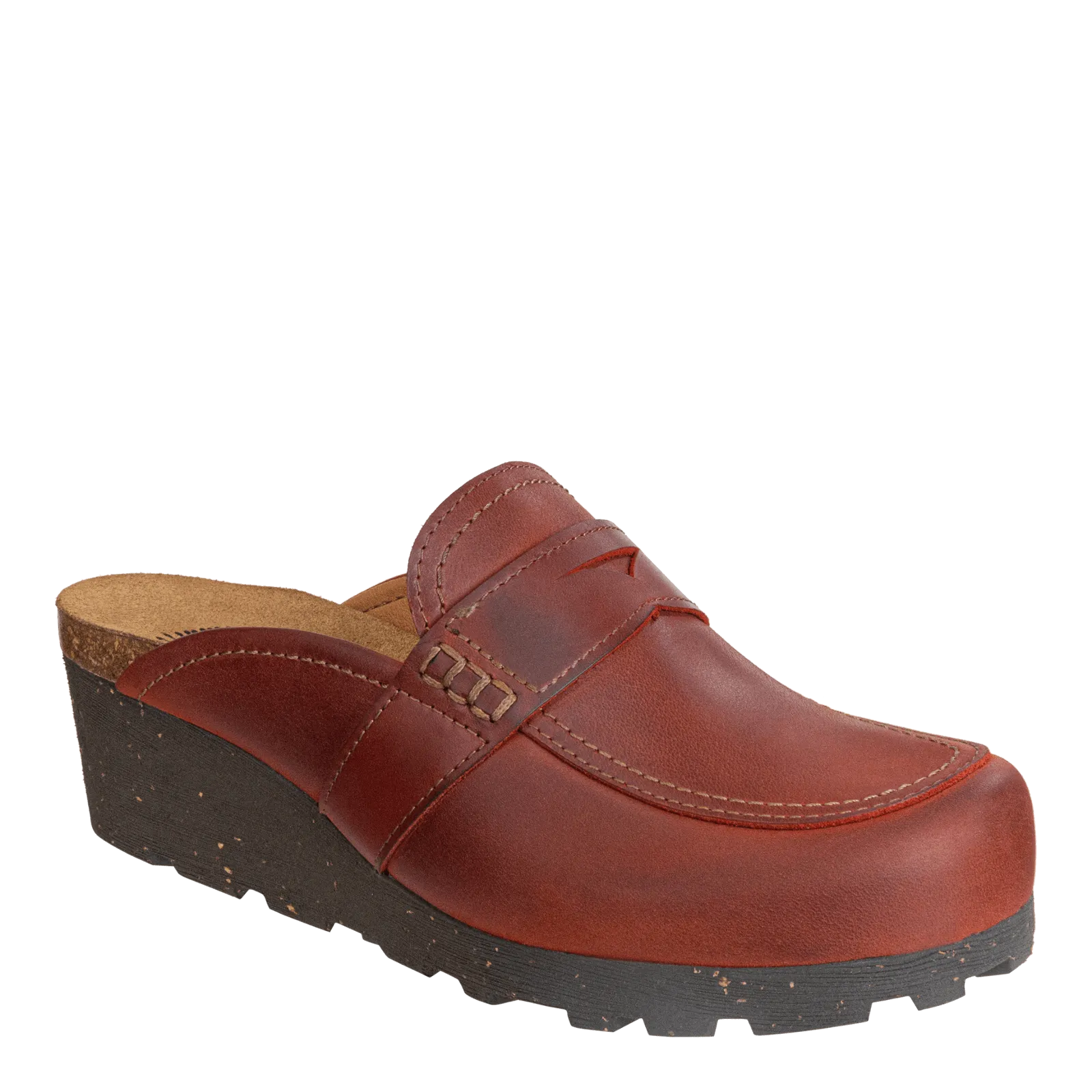 HOMAGE in RUST Wedge Clogs