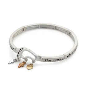 Inspirational Stretch Bracelet - Footprint