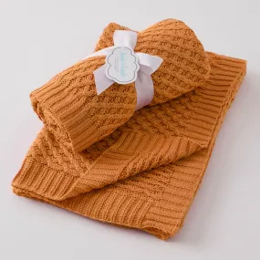 Jiggle & Giggle Biscuit Basket Weave Knit Blanket